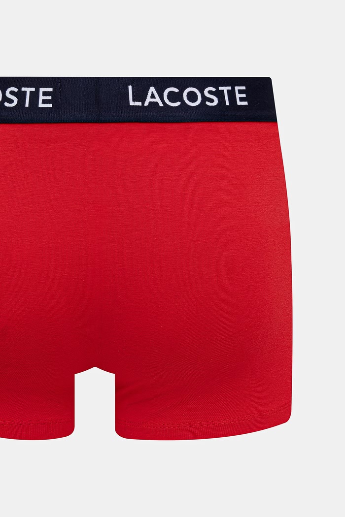 Lacoste oprijete boksarice moške bombažne z elastanom paket 3 kosov 5H1300 mornarsko modra