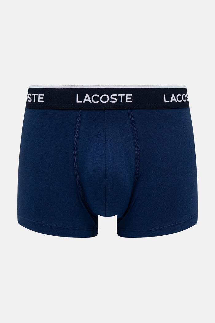 Lacoste oprijete boksarice moške bombažne z elastanom paket 3 kosov 5H1300 mornarsko modra SS26