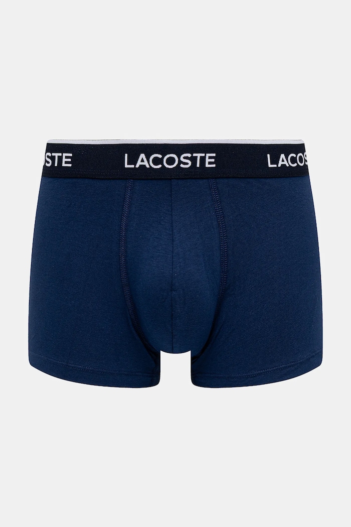 Lacoste oprijete boksarice moške bombažne z elastanom paket 3 kosov 5H1300 mornarsko modra SS26