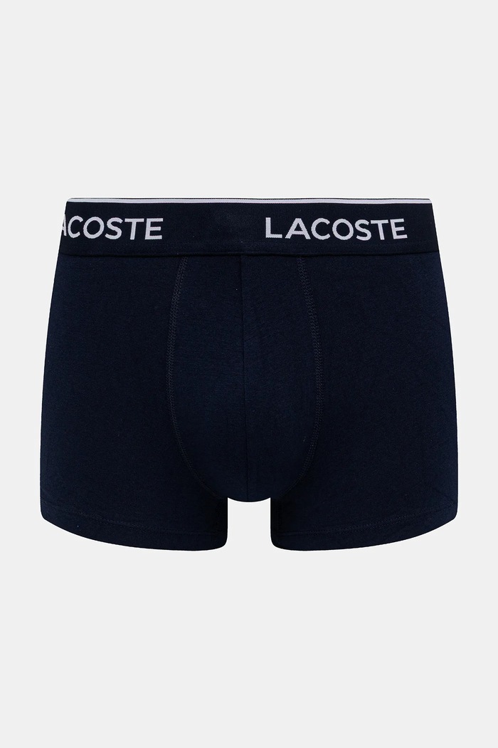 Lacoste oprijete boksarice moške bombažne z elastanom paket 3 kosov 5H1300 mornarsko modra SS26