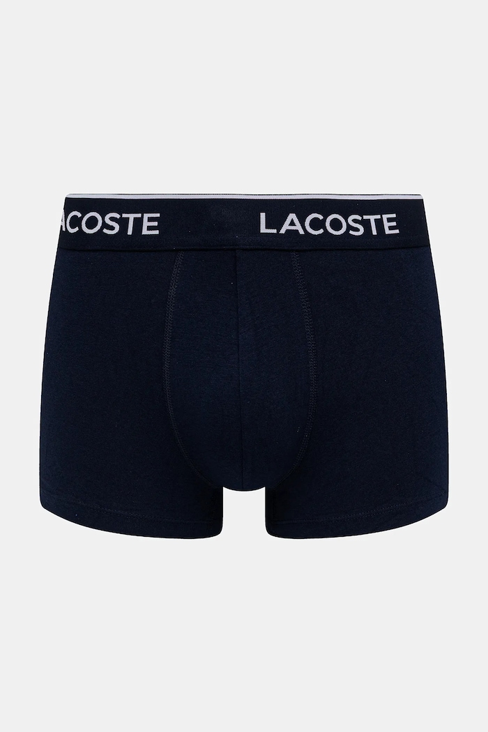 Lacoste oprijete boksarice moške bombažne z elastanom paket 3 kosov 5H1300 mornarsko modra SS26