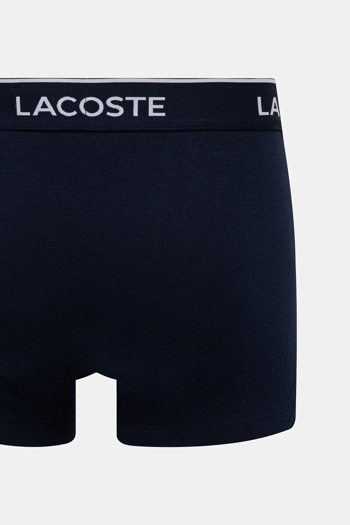 Lacoste oprijete boksarice moške bombažne z elastanom paket 3 kosov 5H1300 mornarsko modra