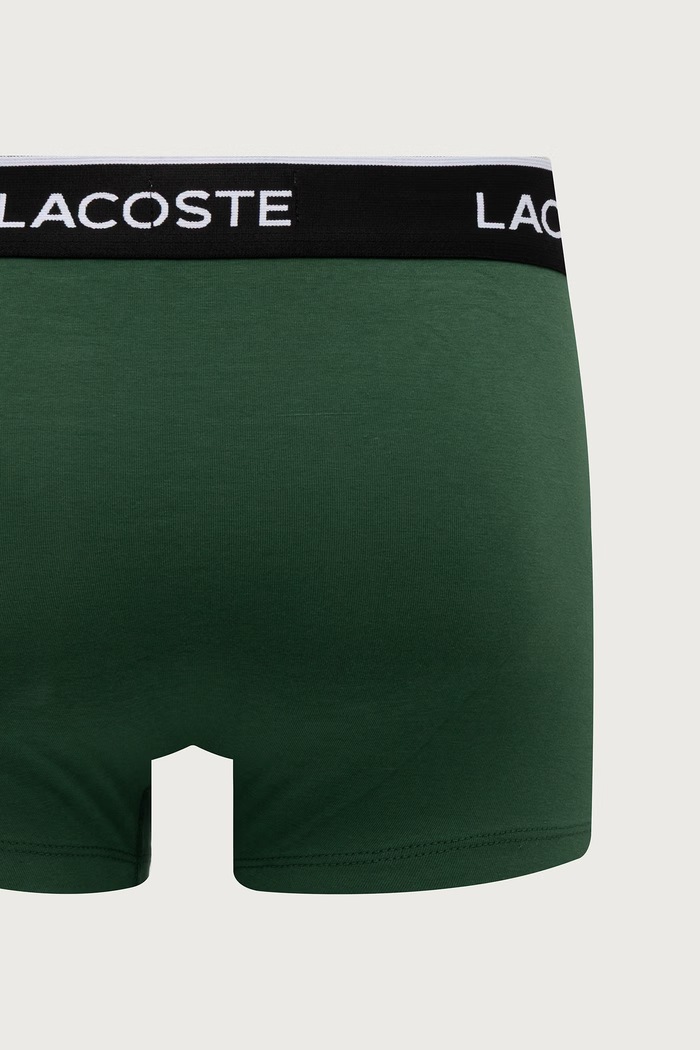 Odzież Lacoste Bokserki dopasowane męskie bawełniane z elastanem 3-pack 5H1300 zielony