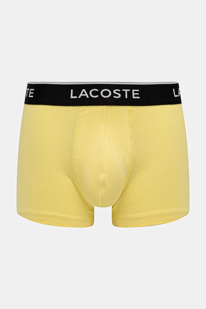Lacoste oprijete boksarice moške bombažne z elastanom paket 3 kosov siva 5H1300