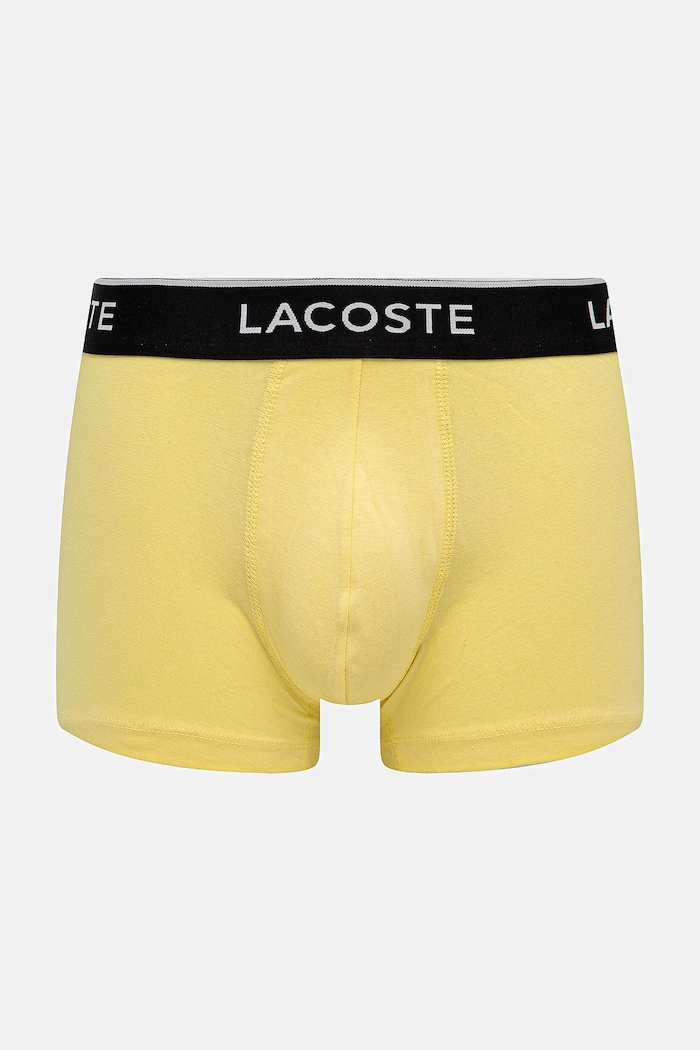 Lacoste oprijete boksarice moške bombažne z elastanom paket 3 kosov siva 5H1300