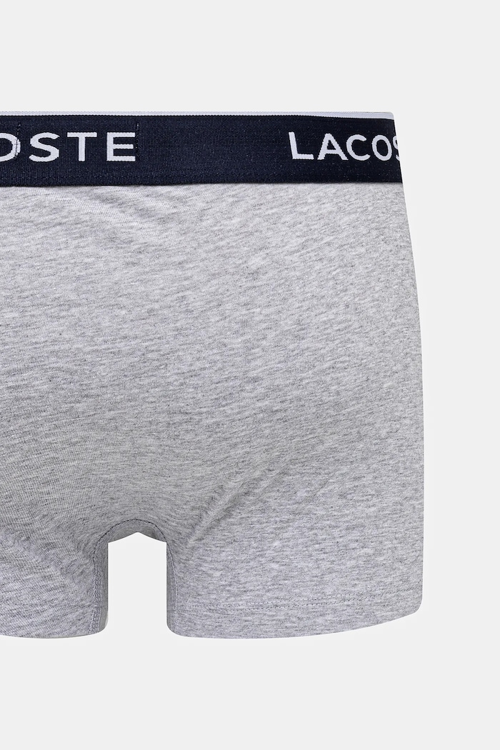 Oblačila Lacoste oprijete boksarice moške bombažne z elastanom paket 3 kosov 5H1300 siva