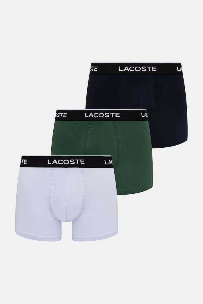 Lacoste oprijete boksarice moške bombažne z elastanom paket 3 kosov Pletenina pisana 5H1300
