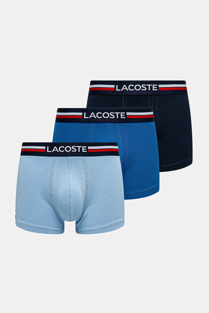 Boxerky Lacoste 3-pack pletenina námořnická modř 5H2390