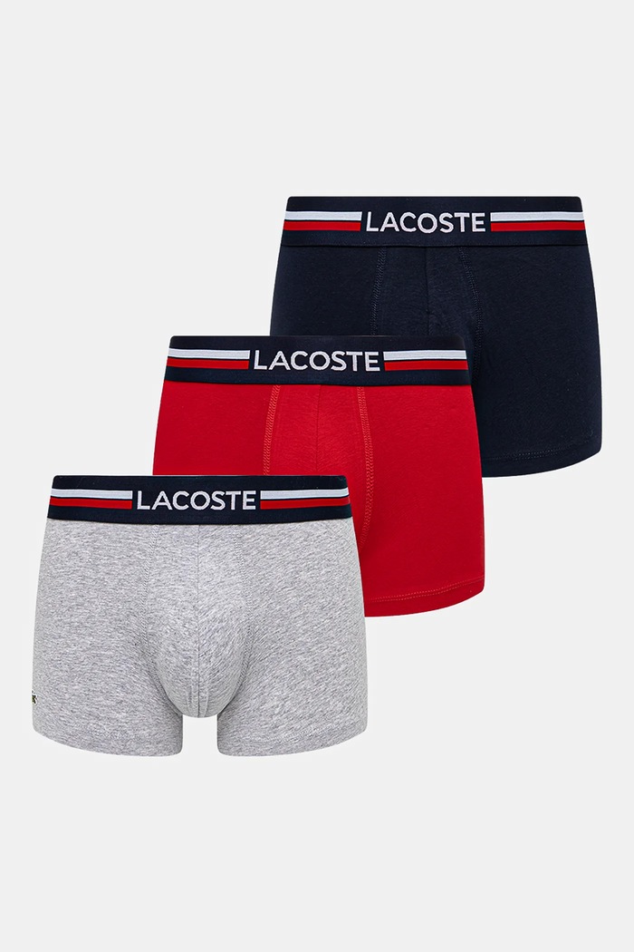 Boxerky Lacoste 3-pack pletenina námořnická modř 5H2390