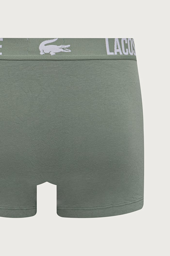 Lacoste boxeri pentru bărbați din bumbac cu elastan pachet de 3 5H2393 verde