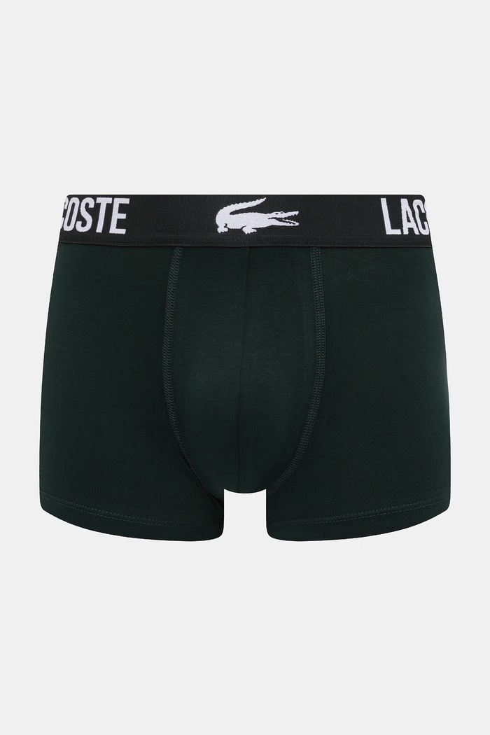 Lacoste boxeri bărbați bumbac cu elastan pachet de 3 gri 5H2393