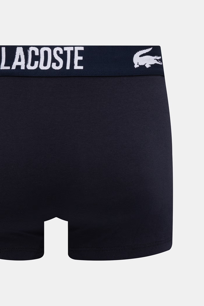 Lacoste boxeri bărbați bumbac cu elastan pachet de 3 5H2393 gri