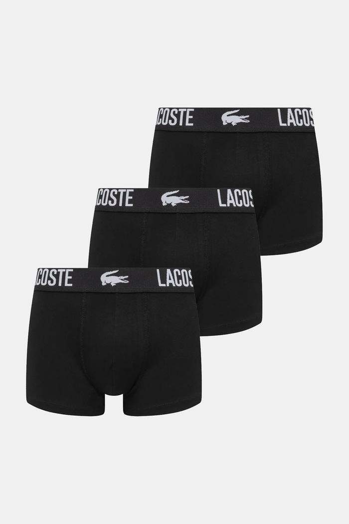 Lacoste Boxeri bărbați din bumbac cu elastan pachet de 3 boxeri negru 5H2393