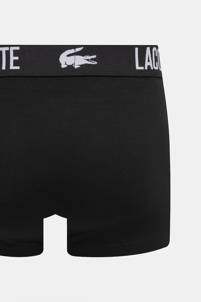 Îmbrăcăminte Lacoste Boxeri bărbați din bumbac cu elastan pachet de 3 5H2393 negru