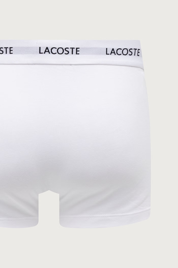 Lacoste Přiléhavé boxerky pánské bavlněné s elastanem 3-pack 5H5150 bílá SS26