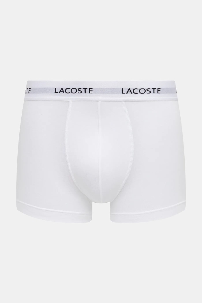 Lacoste oprijete boksarice moške bombažne z elastanom paket 3 kosov 5H5150 bela SS26