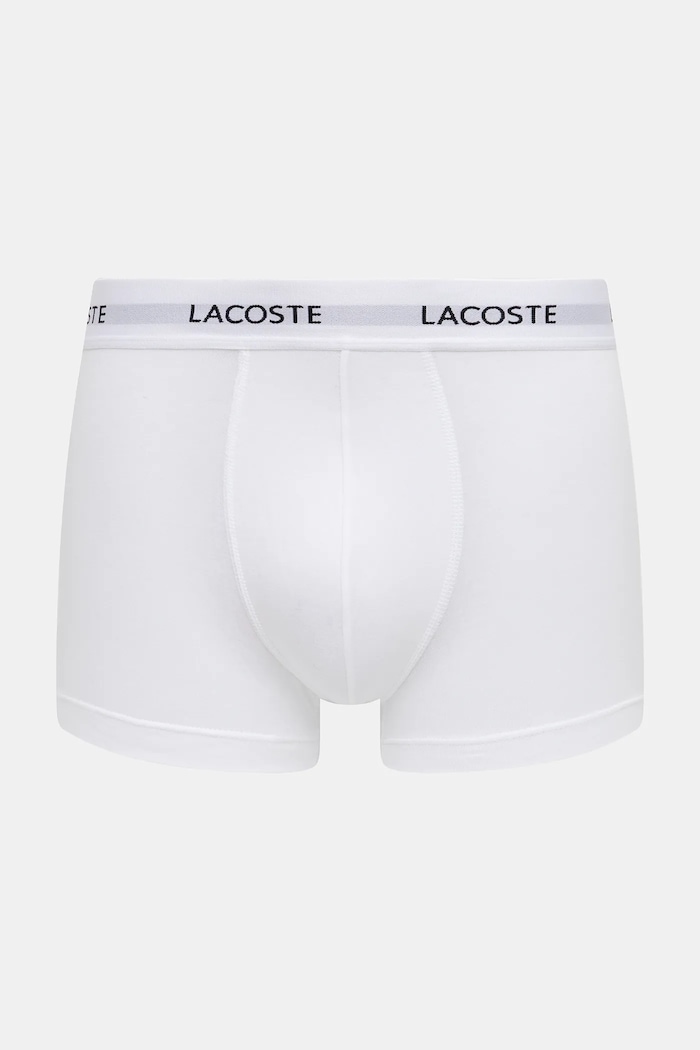 Lacoste oprijete boksarice moške bombažne z elastanom paket 3 kosov 5H5150 bela SS26