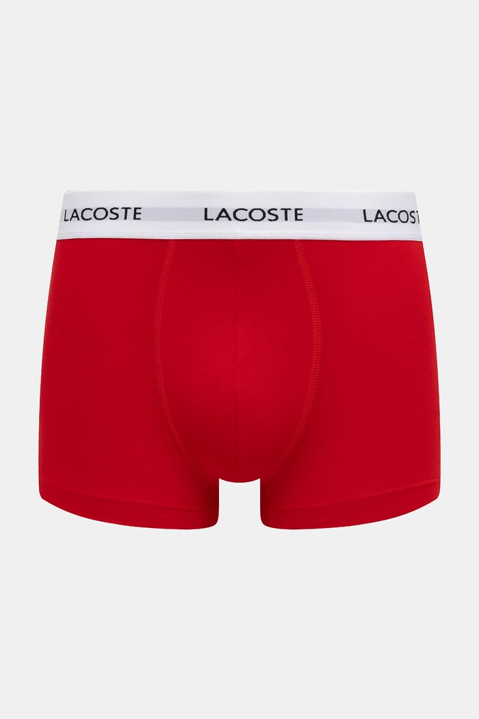 Lacoste oprijete boksarice moške bombažne z elastanom paket 3 kosov bela 5H5150