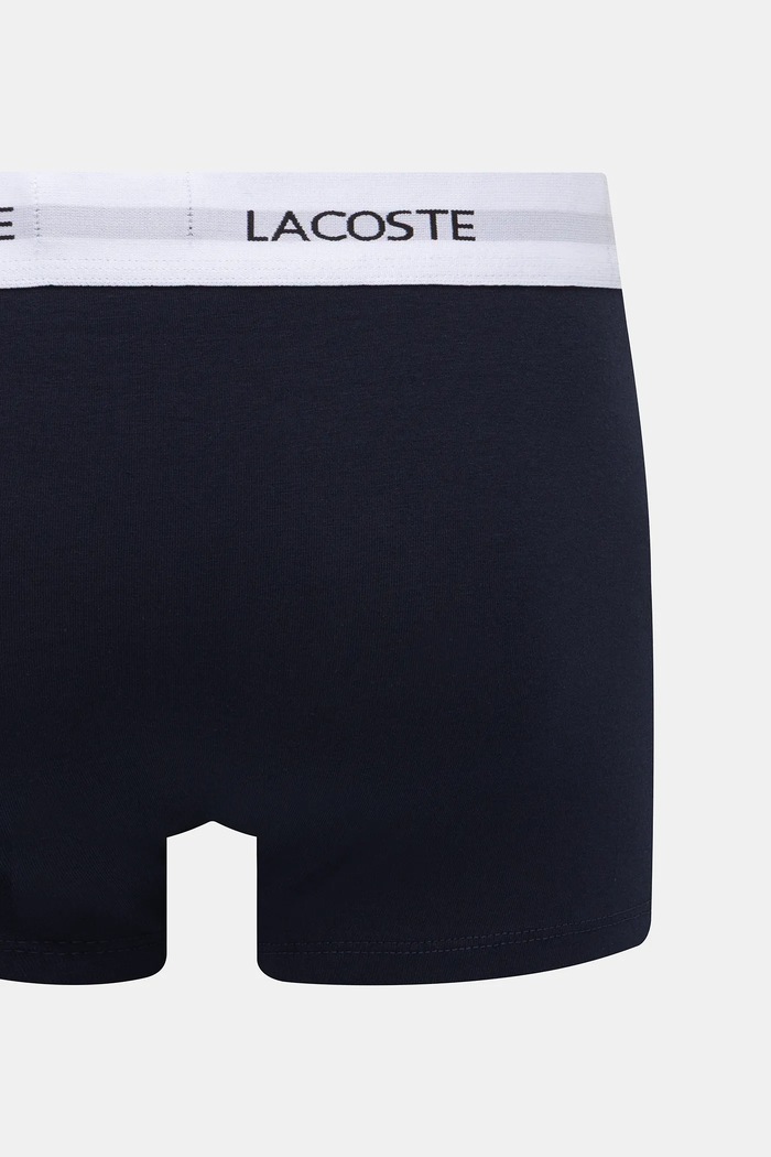 Oblačila Lacoste oprijete boksarice moške bombažne z elastanom paket 3 kosov 5H5150 bela