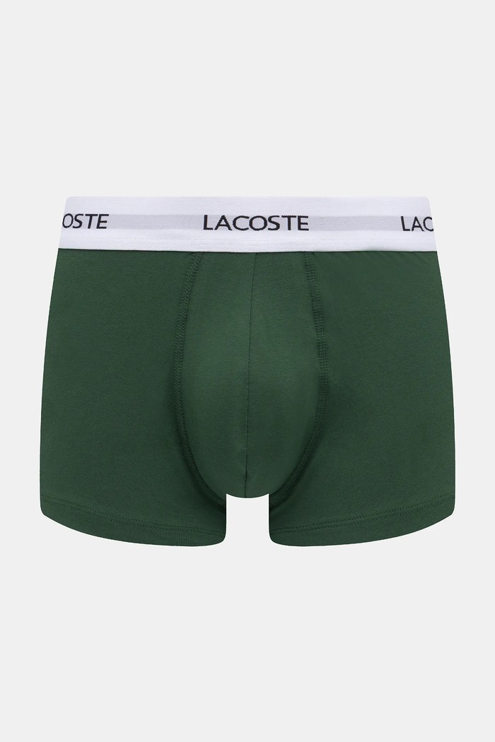 Lacoste oprijete boksarice moške bombažne z elastanom paket 3 kosov bela 5H5150