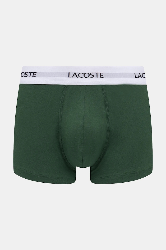 Lacoste oprijete boksarice moške bombažne z elastanom paket 3 kosov bela 5H5150