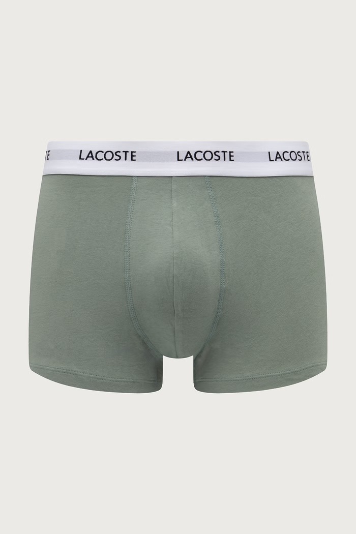 Lacoste Přiléhavé boxerky pánské bavlněné s elastanem 3-pack 5H5150 zelená SS26