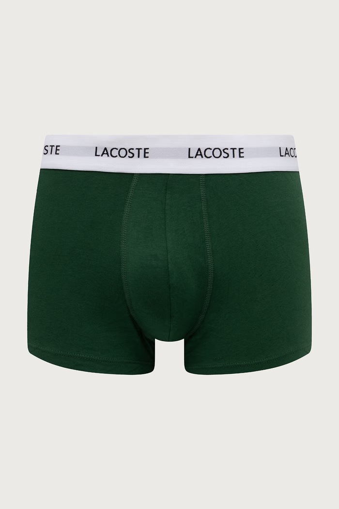 Přiléhavé boxerky pánské bavlněné s elastanem 3-pack Lacoste 5H5150 zelená