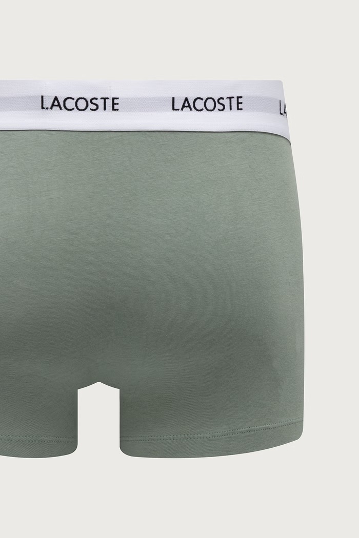Přiléhavé boxerky pánské bavlněné s elastanem 3-pack Lacoste zelená 5H5150