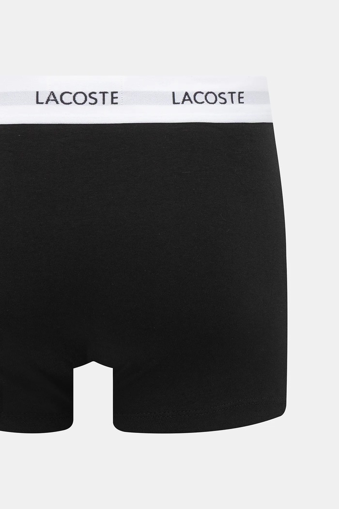 Oblačila Lacoste oprijete boksarice moške bombažne z elastanom paket 3 kosov 5H5150 črna