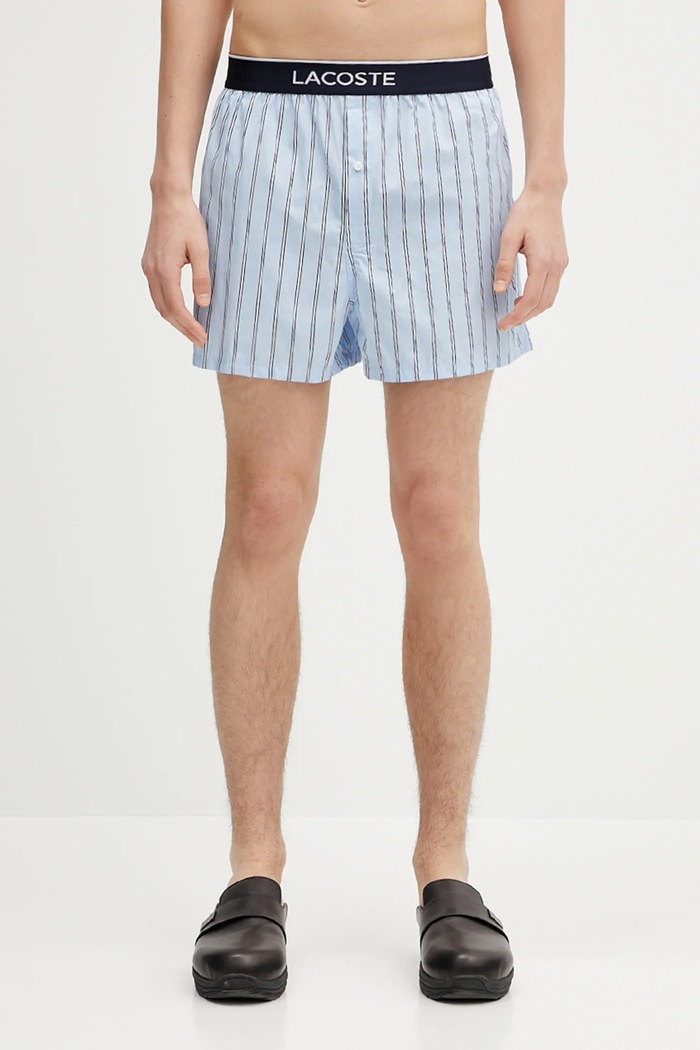 Bavlněné boxerky Lacoste 3-pack 7H1283 námořnická modř SS25