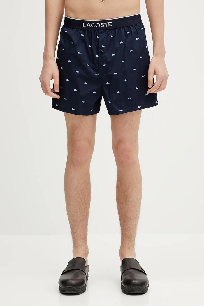 Oblečení Bavlněné boxerky Lacoste 3-pack 7H1283 námořnická modř