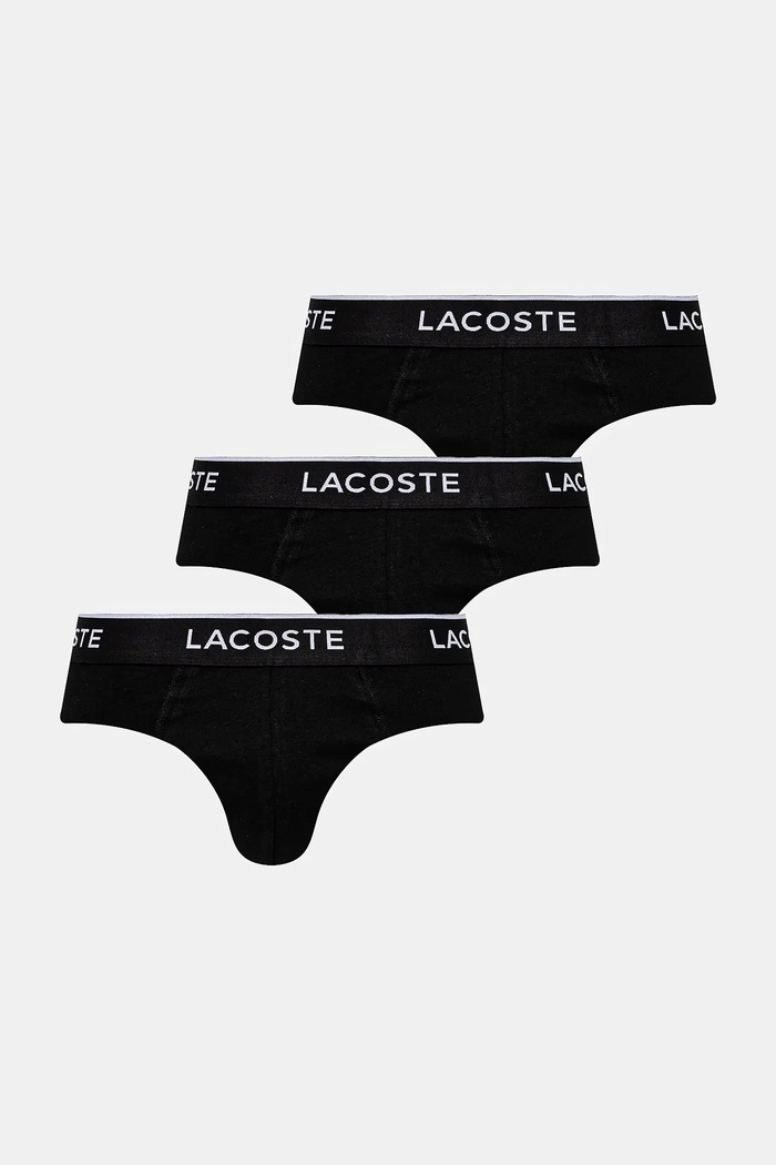 Σλιπ Lacoste 3-pack πλεκτό ύφασμα μαύρο 8H1293