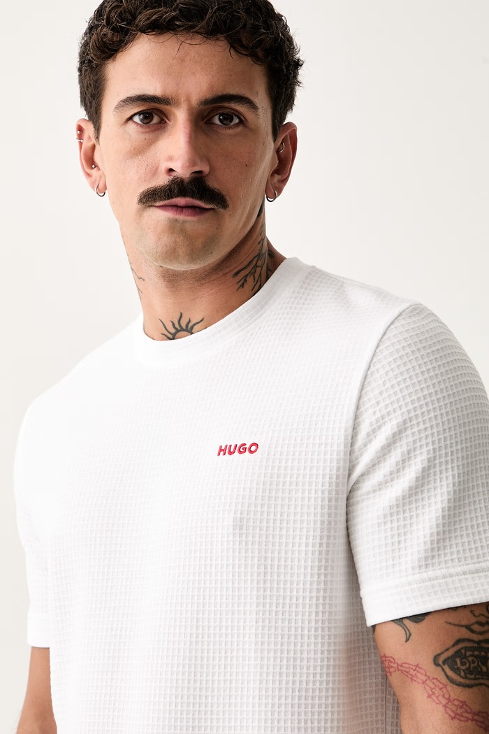 HUGO футболка lounge мужская хлопковая Austin T-Shirt белый 50532011