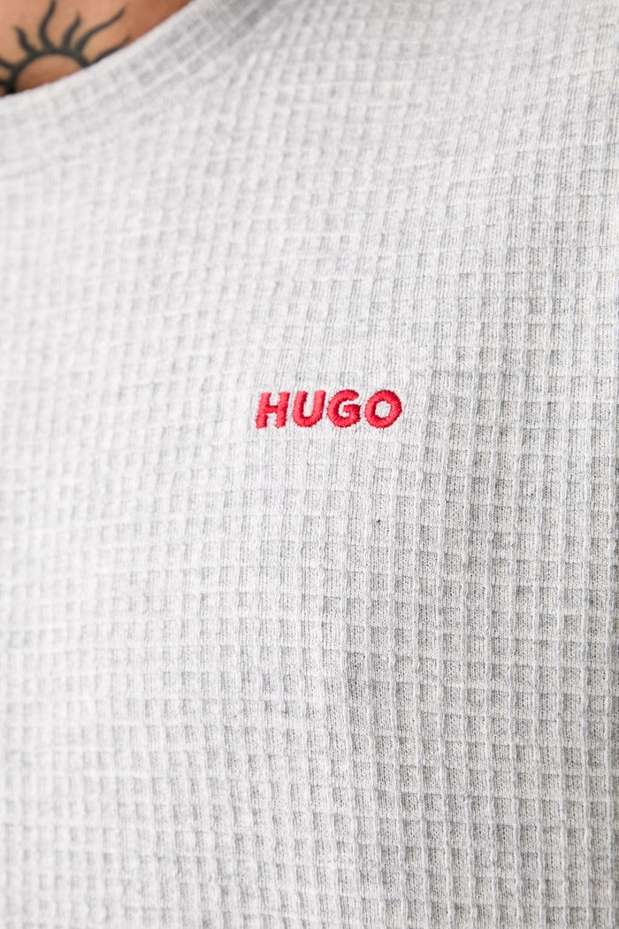 HUGO футболка lounge для мужчин с хлопком Austin T-Shirt 50532011 серый