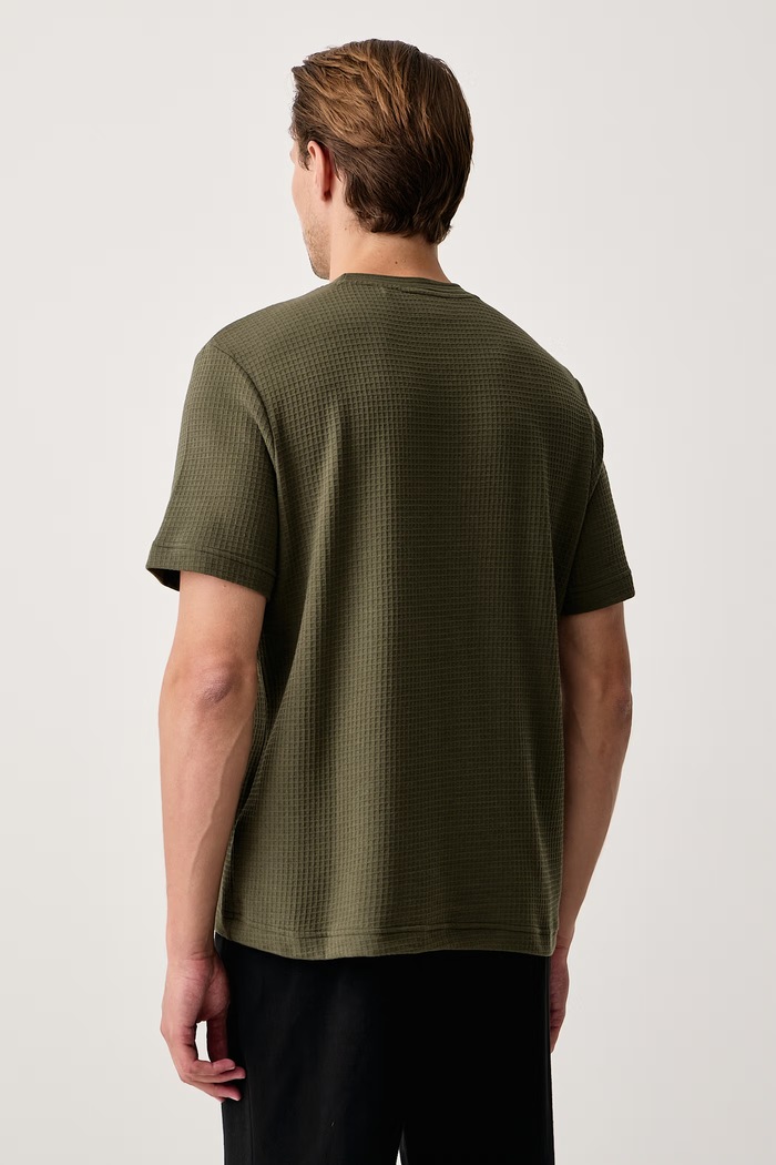 HUGO Lounge t-shirt ανδρικό με βαμβάκι Austin T-Shirt 50532011 πράσινο SS26