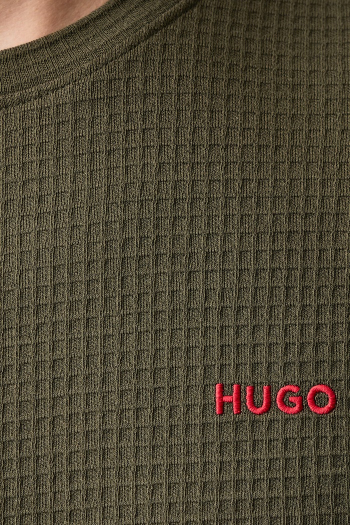 Odzież HUGO T-shirt lounge męski z bawełną Austin T-Shirt 50532011 zielony