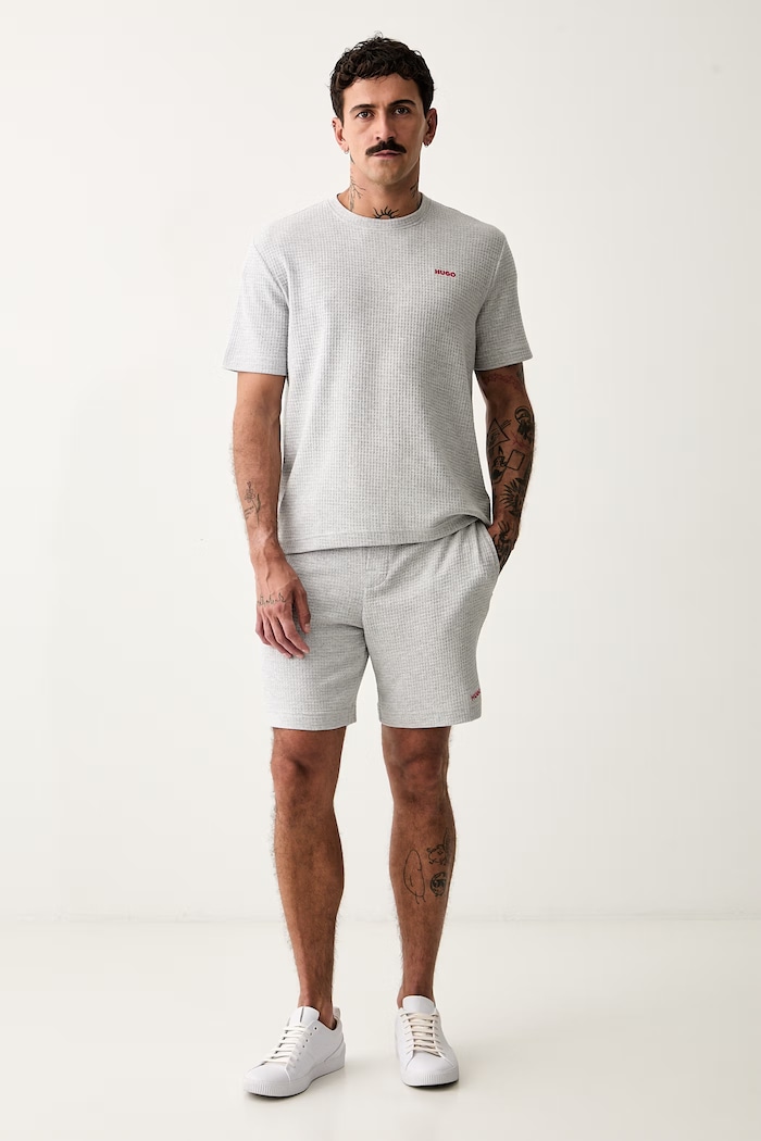 HUGO szorty dresowe męskie Austin Shorts 50532023 szary SS26
