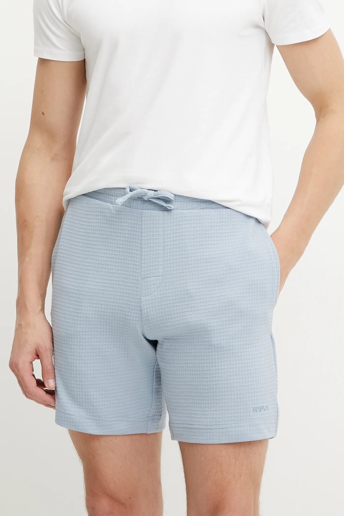 HUGO pantaloni scurți de trening bărbați Austin Shorts tricotaj albastru 50532023