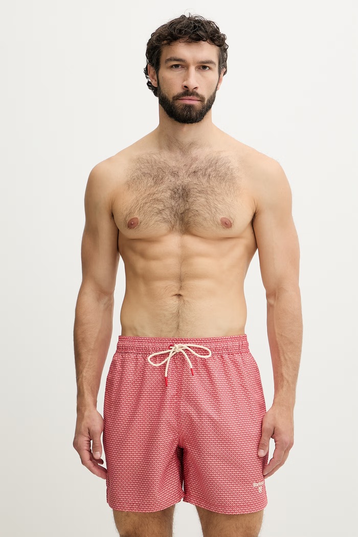 Barbour szorty kąpielowe męskie Shell Swim Short pomarańczowy MSW0069