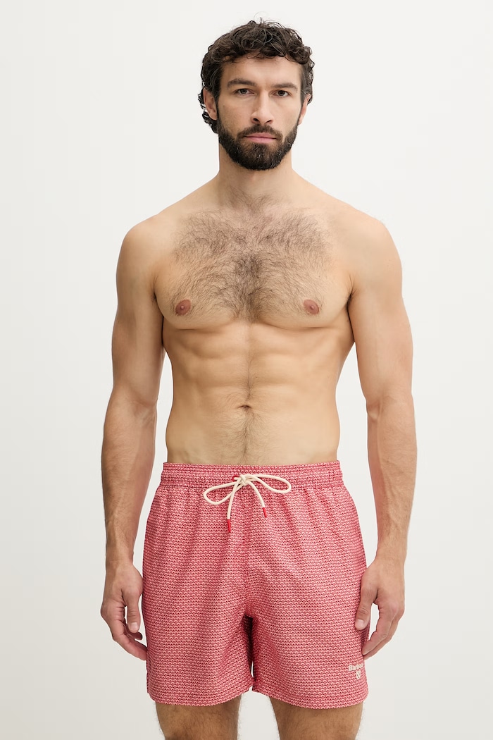 Barbour szorty kąpielowe męskie Shell Swim Short pomarańczowy MSW0069