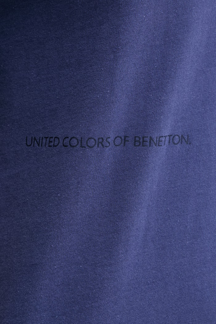 Pižama kratka majica moška bombažna United Colors of Benetton mornarsko modra 30964M01W