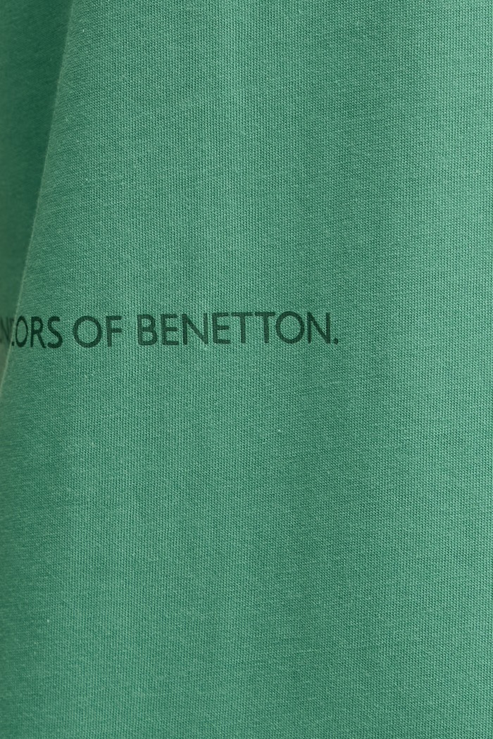 Pižama kratka majica moška bombažna United Colors of Benetton zelena 30964M01W