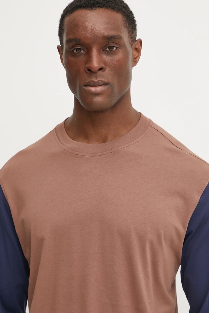 United Colors of Benetton piżama bawełniana 30964P02U brązowy