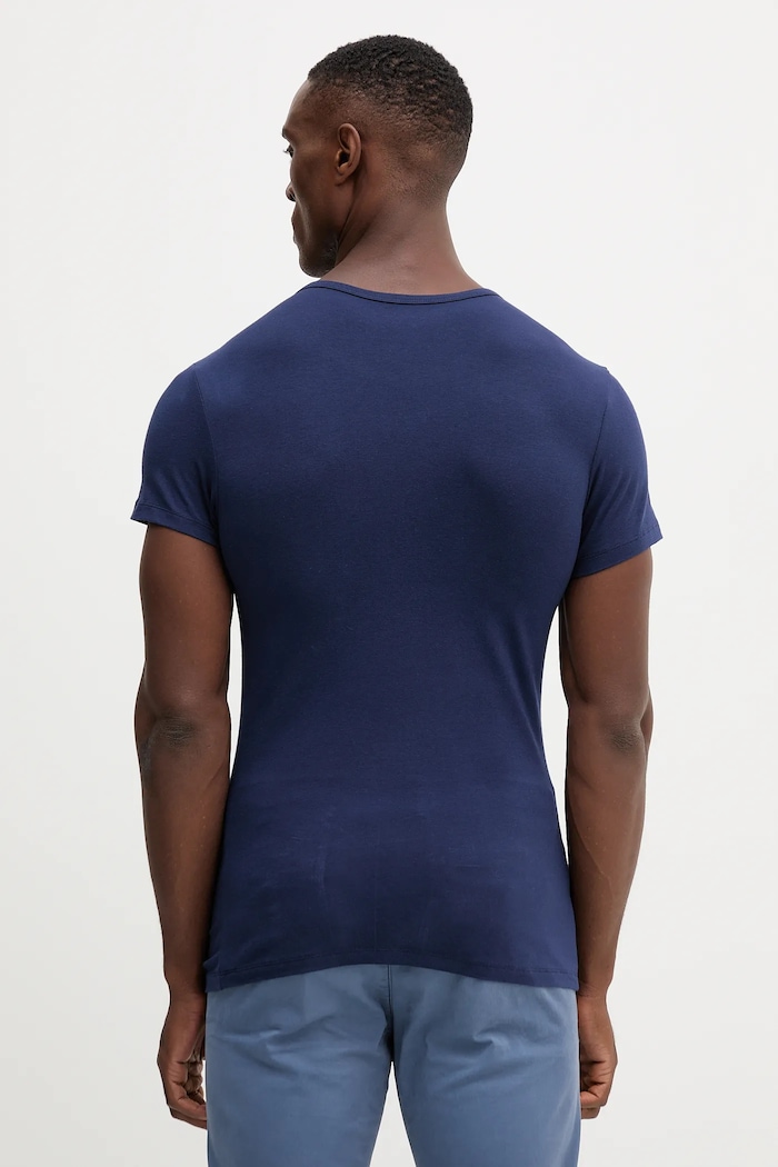 Odzież United Colors of Benetton t-shirt lounge męski bawełniany z elastanem 3OP82M111 granatowy