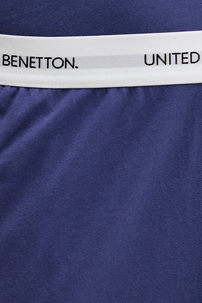 United Colors of Benetton szorty piżamowe męskie bawełniane granatowy 30964900D