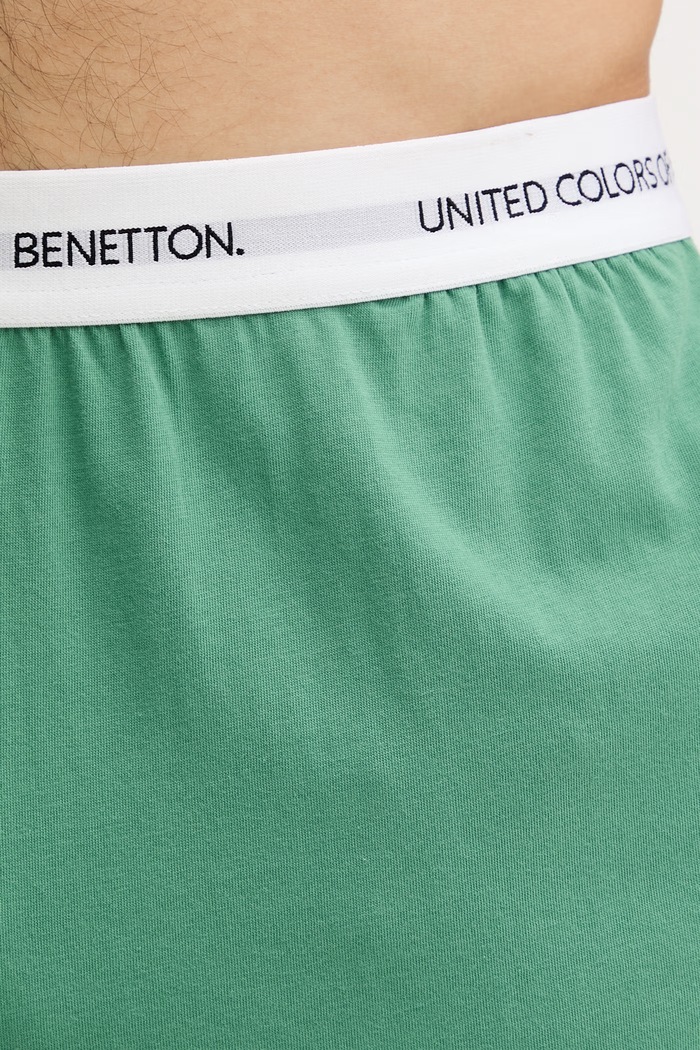 United Colors of Benetton szorty piżamowe męskie bawełniane zielony 30964900D