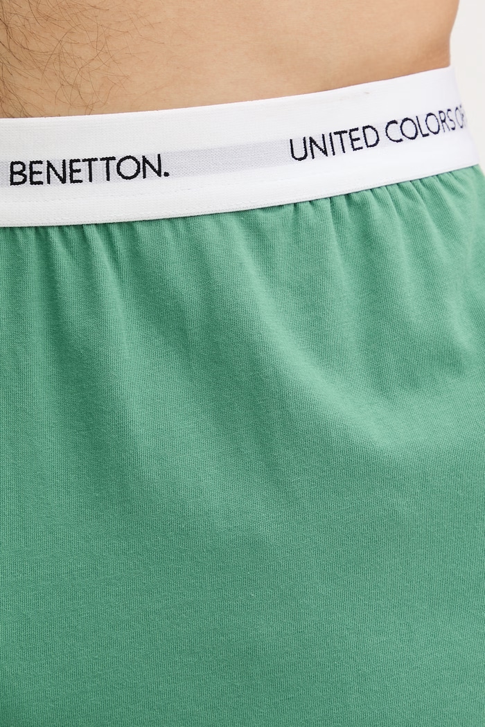United Colors of Benetton szorty piżamowe męskie bawełniane zielony 30964900D