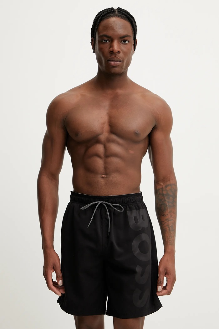 BOSS pantaloni scurti de baie Planet friendly negru 50509127