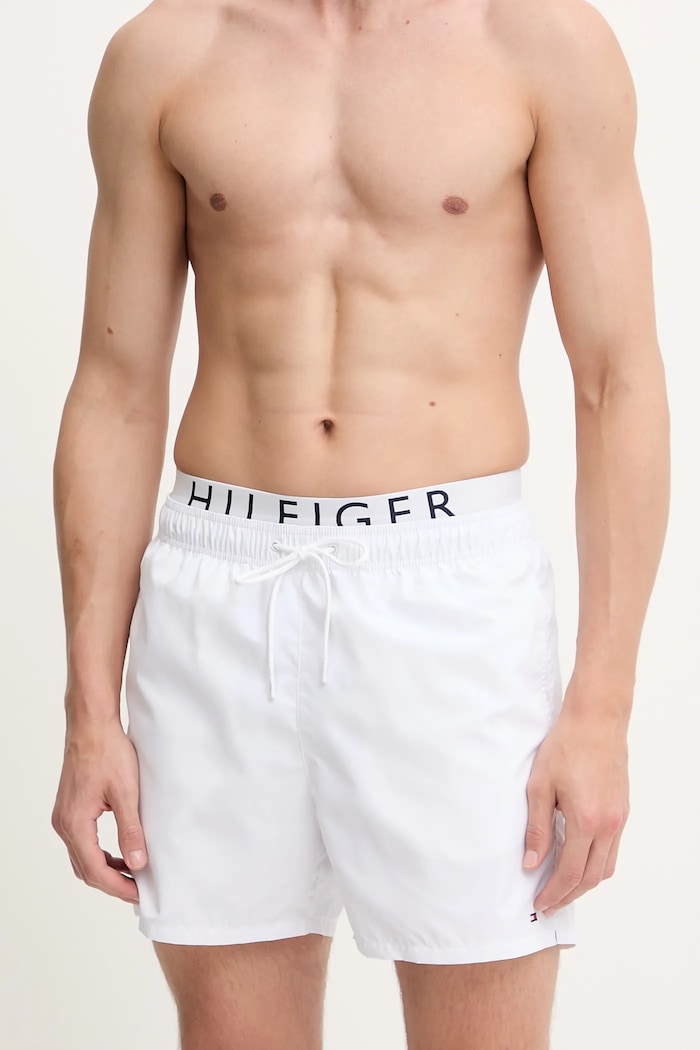 Tommy Hilfiger Plavkové šortky Tommy Hilfiger UM0UM03489 bílá SS25