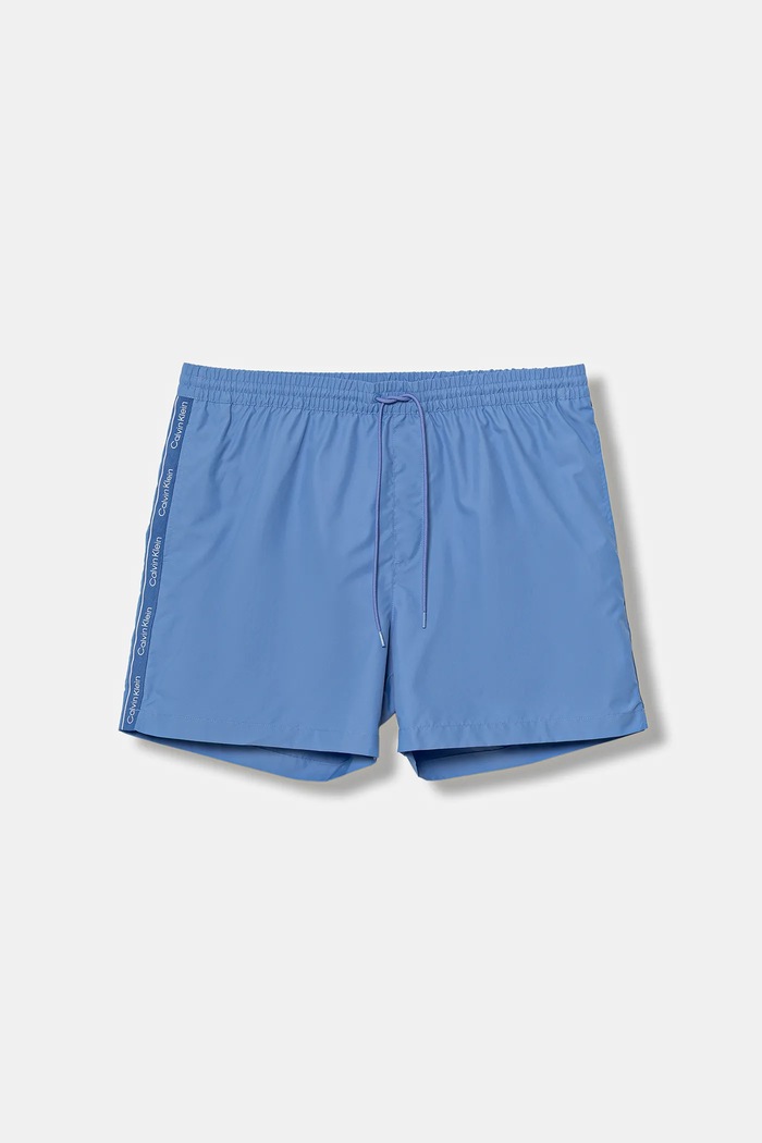 Calvin Klein fürdőnadrág aplikációval lila KM0KM01109